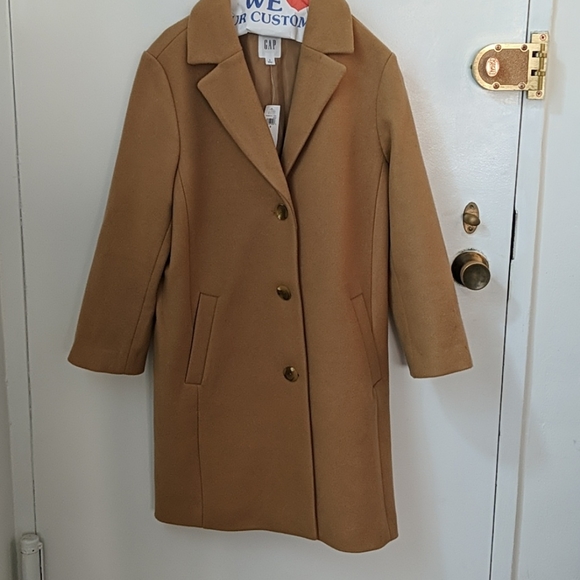 NWT Camel Wool Coat - Picture 3 of 4